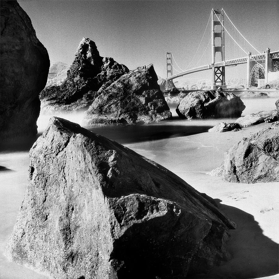 Golden Gate Bridge Photograph - Rocky Beach by Hans Mauli