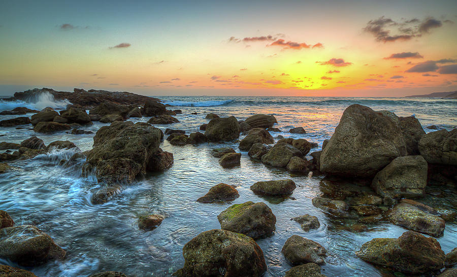 Rocky Beach Sunset Photograph by R Scott Duncan
