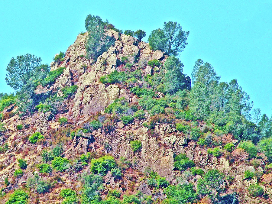 Rocky Bluff over Canyon Creek near Winters-California  Photograph by Ruth Hager