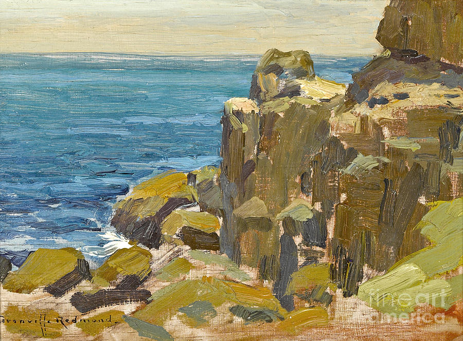 Catalina Island Painting - Rocky Cliffs Catalina Island by MotionAge Designs