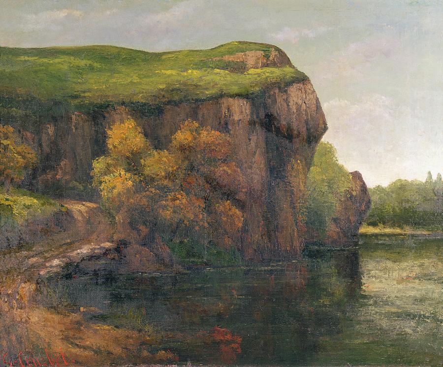 Rocky Cliffs Painting by Gustave Courbet