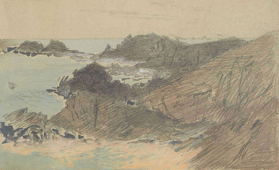 Rocky Coast  Drawing by John Singer Sargent