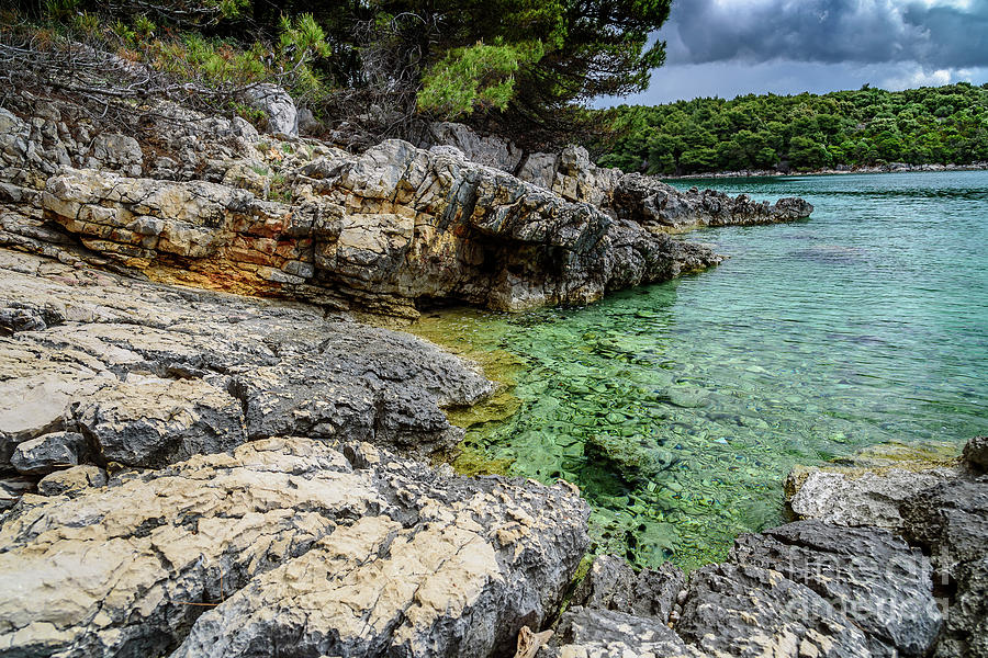 Rocky coast of Rab, Croatia Photograph by Global Light Photography ...