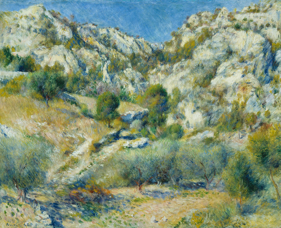 Rocky Crags at L Estaque Painting by Auguste Renoir