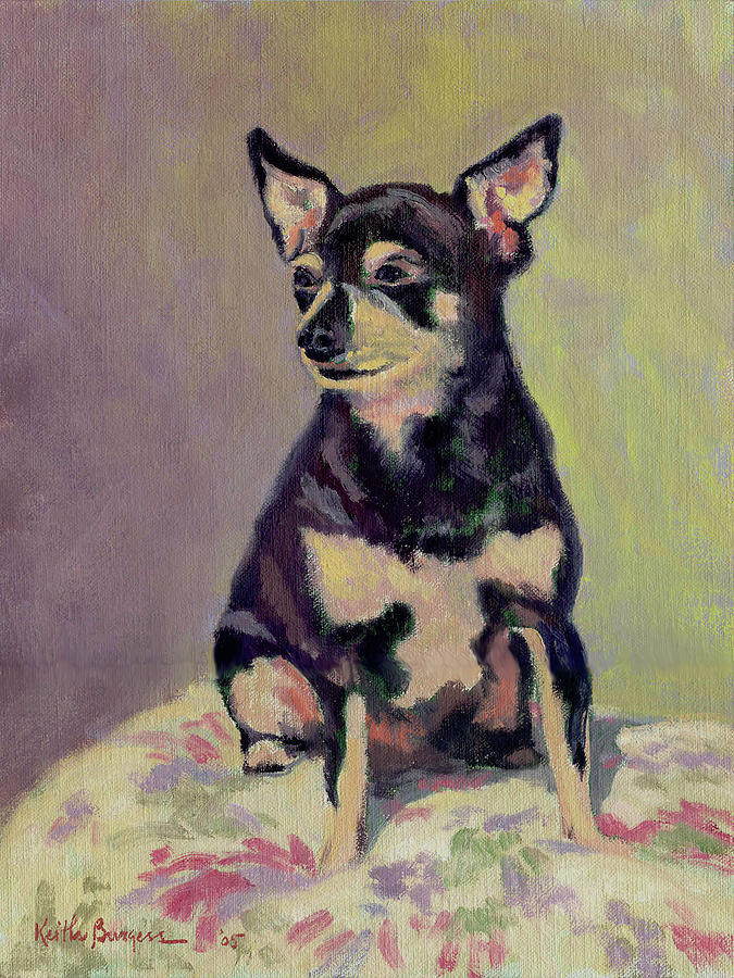 Dog Painting - Rocky by Keith Burgess