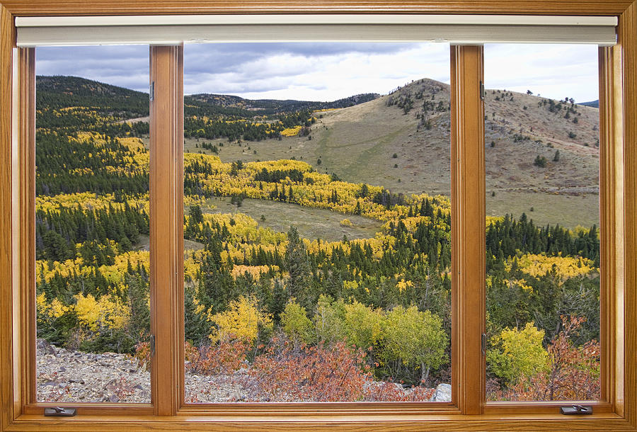 Rocky Mountain Autumn Picture Window View 