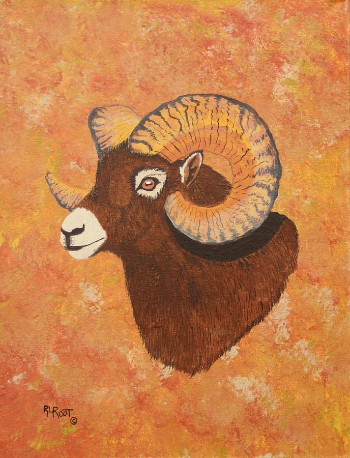 Rocky Mountain Big Horn Sheep Painting by Ralph Root