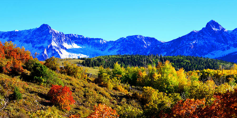 Rocky Mountain Fall with fence Photograph by David Lee Thompson - Fine ...