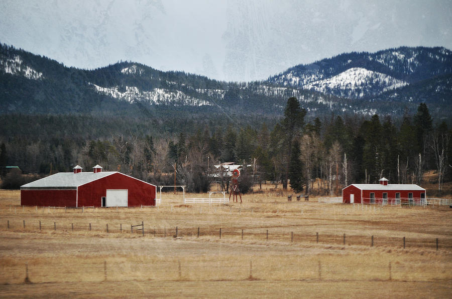 The Great Train Robbery Photograph - Rocky Mountain Foothills Montana Ranch by Kyle Hanson