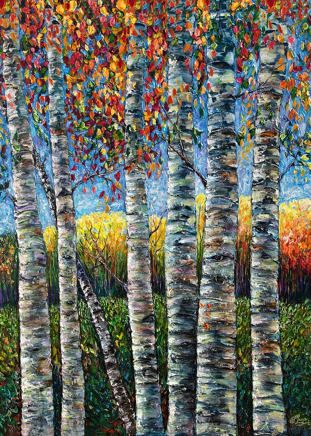 Rocky Mountain High Painting - Rocky Mountain High by Lena Owens - OLena Art Vibrant Palette Knife and Graphic Design