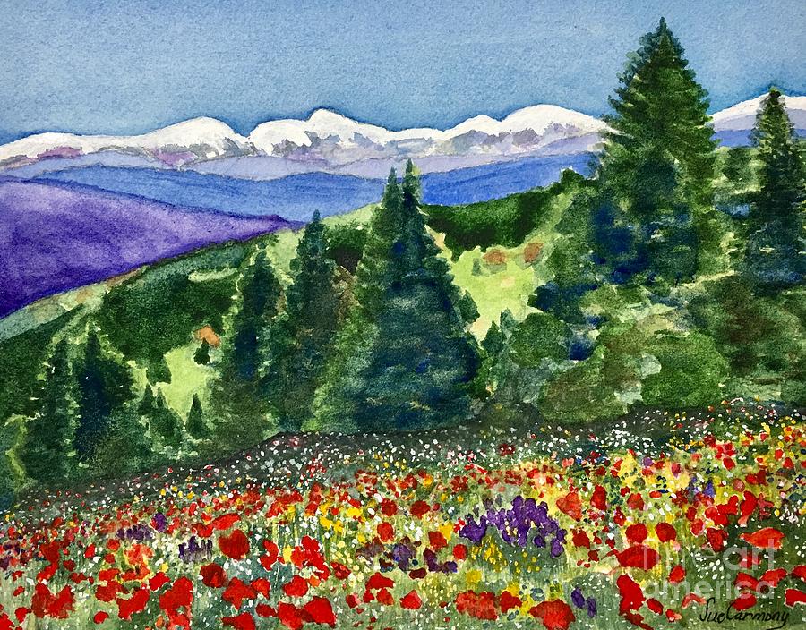 Rocky Mountain High Painting by Sue Carmony