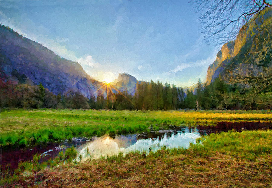 Rocky Mountain High Sunrise Painting Photograph by Sandi OReilly