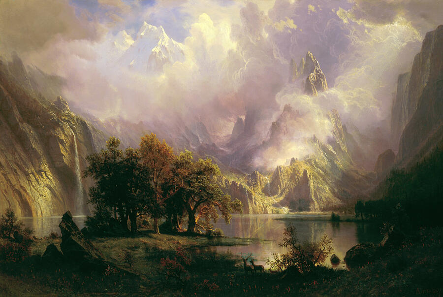 Rocky Mountain Landscape, from 1870 Painting by Albert Bierstadt