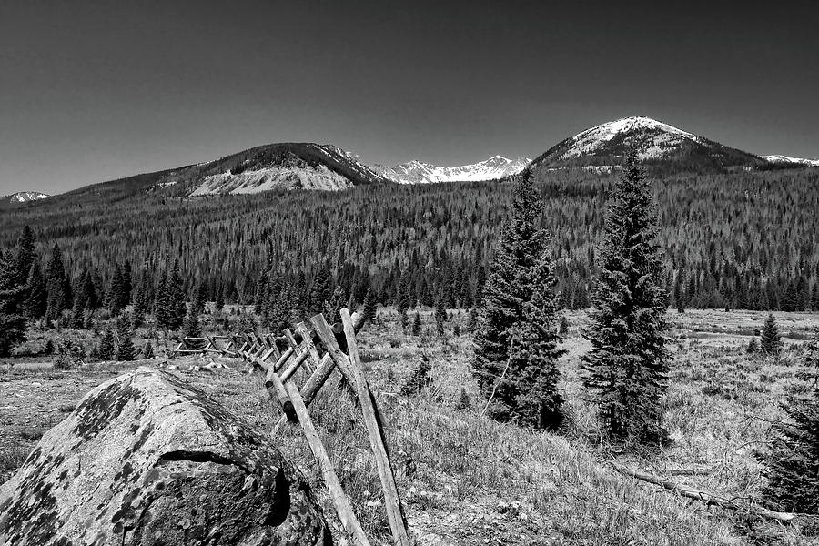 Rocky Mountain National Park Black and White Photograph by Judy Vincent