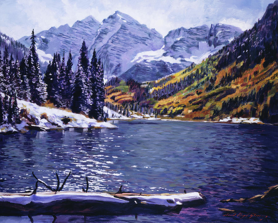 Rocky Mountain Serenity Painting by David Lloyd Glover