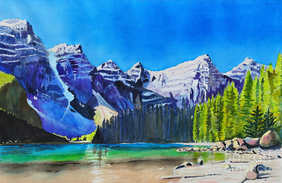 Rocky Mountain Sunrise Painting by John W Walker