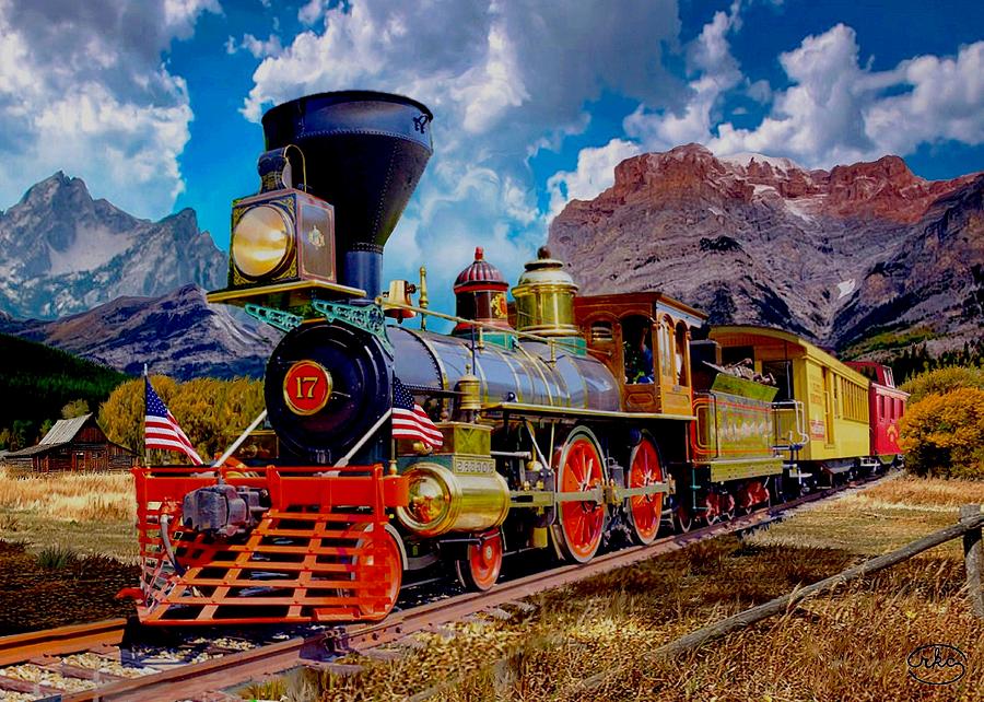rocky wooden train