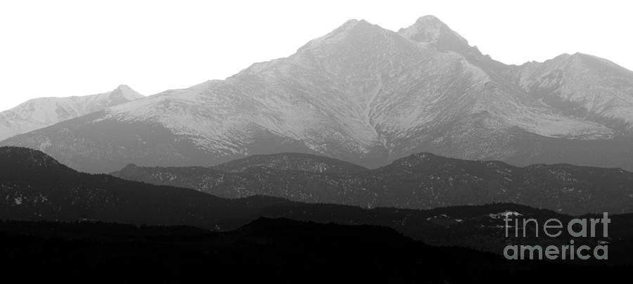 Rocky Mountain Twin Peaks BW Photograph by James BO Insogna