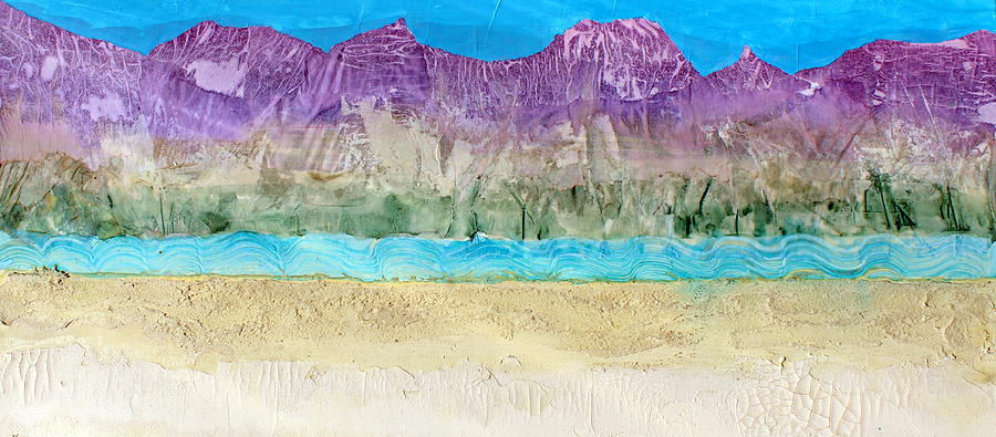 Rocky Mountains Abstract Acrylic Painting by Kimberly Walker