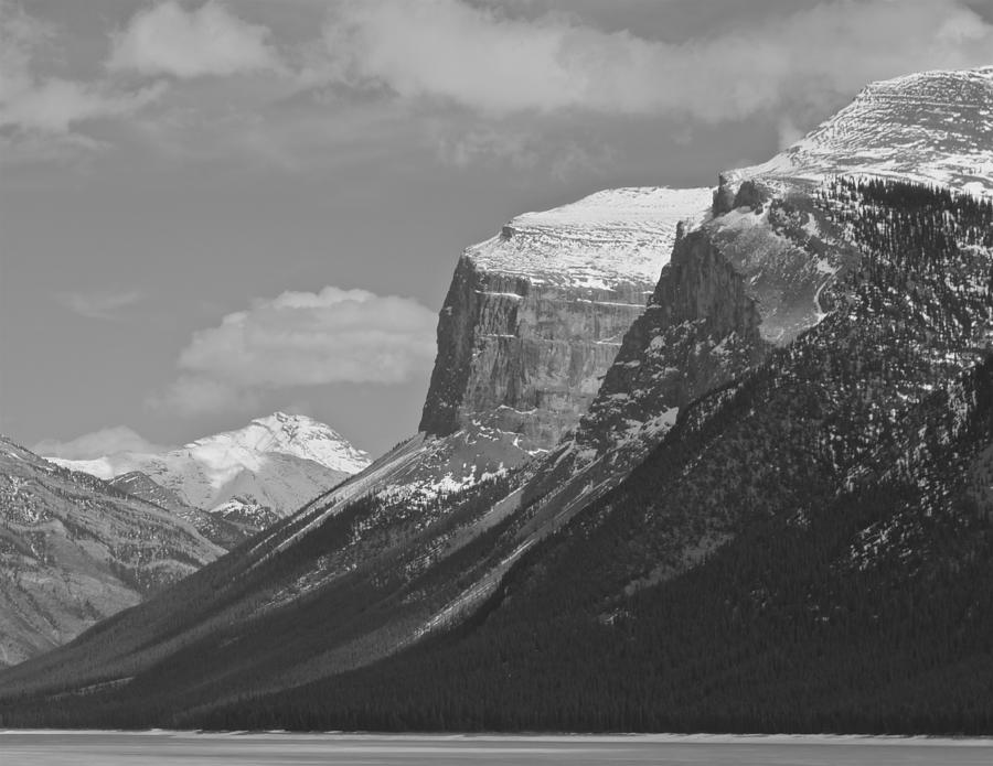 Rocky Mountains - B/W Photograph by Josef Pittner
