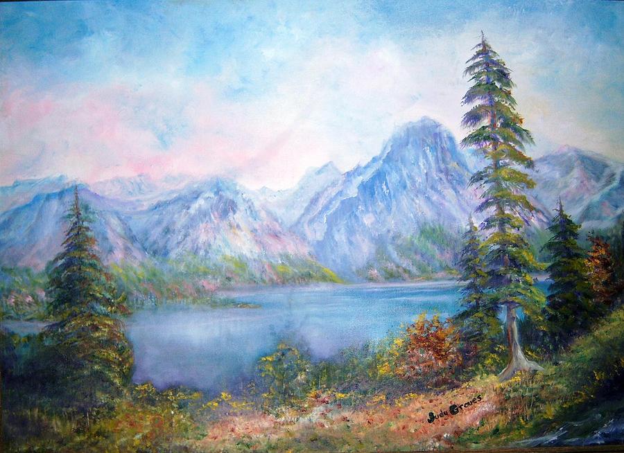 Rocky Mountains Painting by Judy Groves - Fine Art America