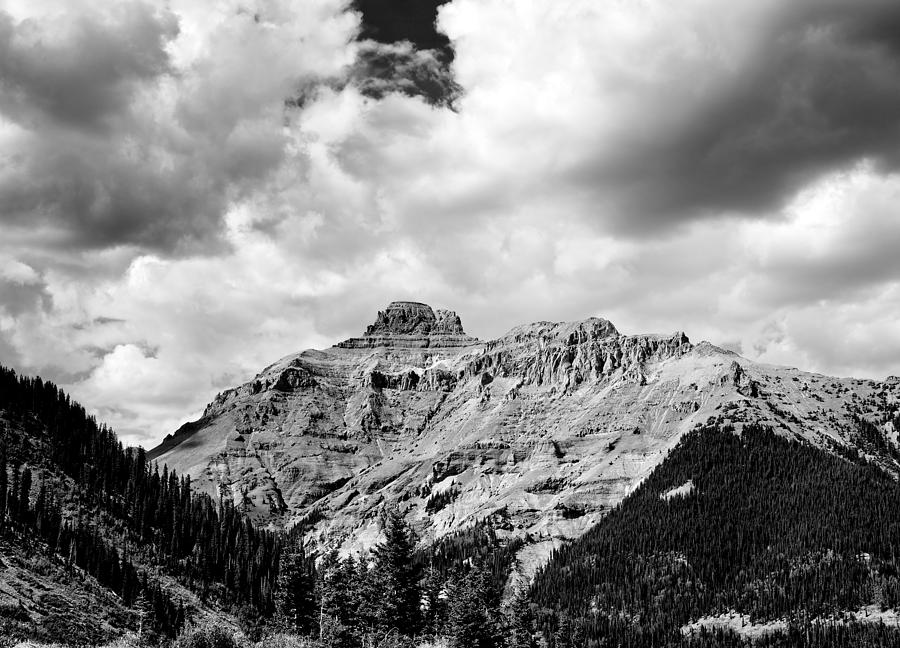 Rocky Mountains of Colorado  Black and White Photograph by Brendan Reals