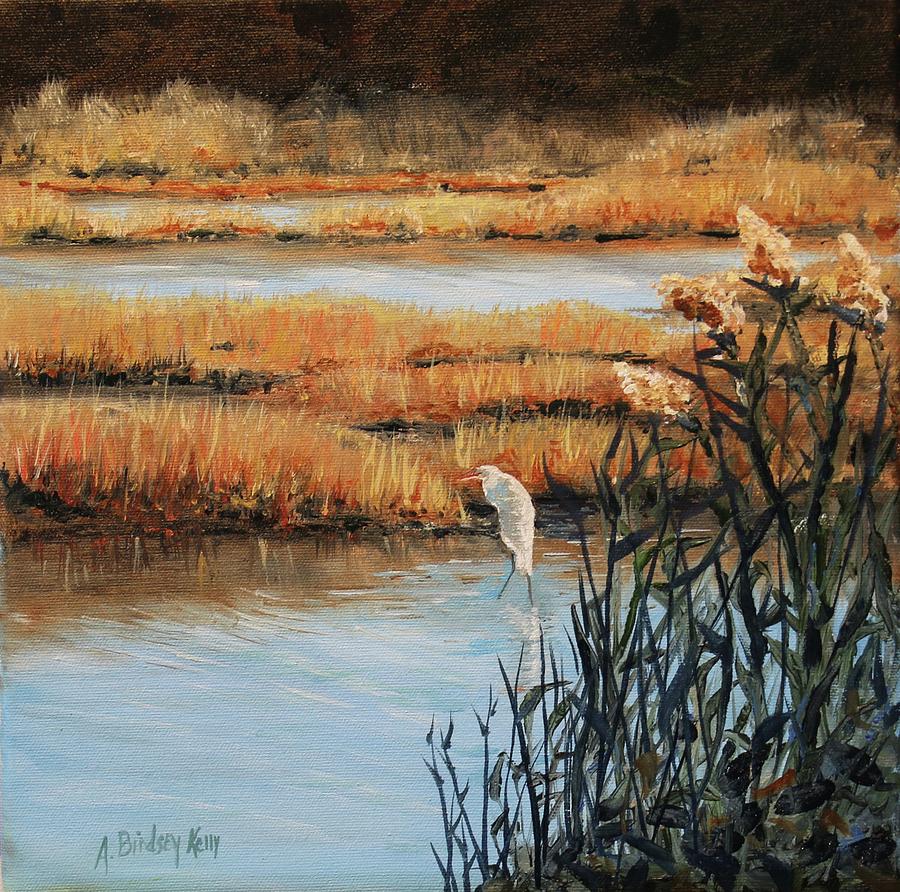 Rocky Neck Painting by Andrea Kelly Stevens