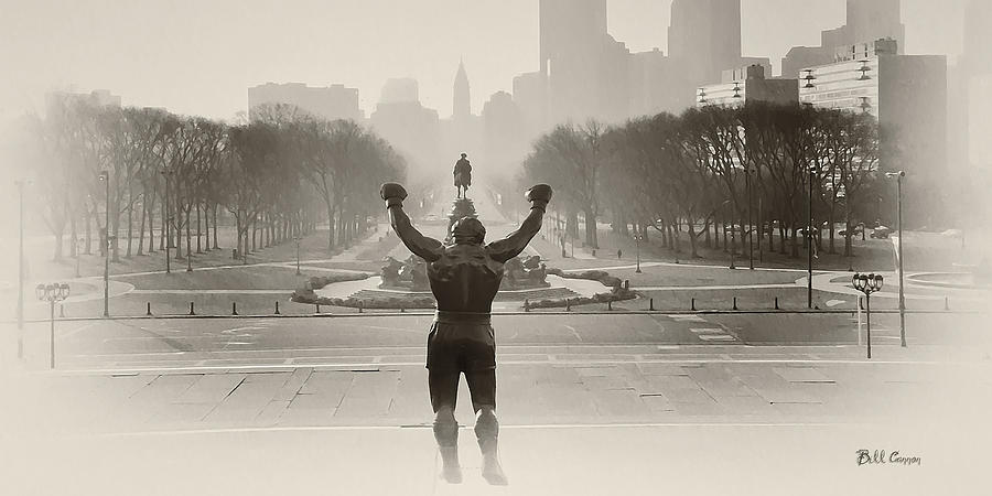 Rocky Movie Photograph - Rocky on the Parkway by Bill Cannon