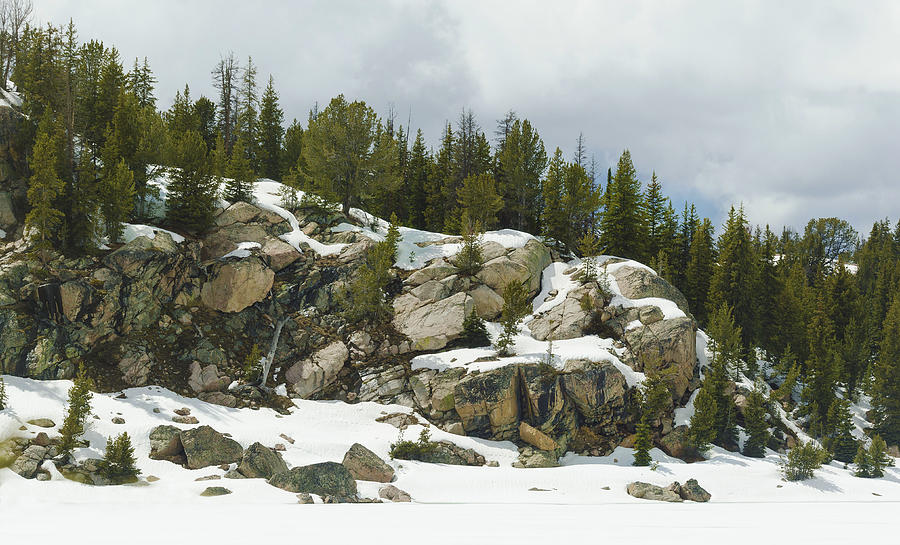 Rocky Outcrop in Winter Photograph by Lynn Hansen