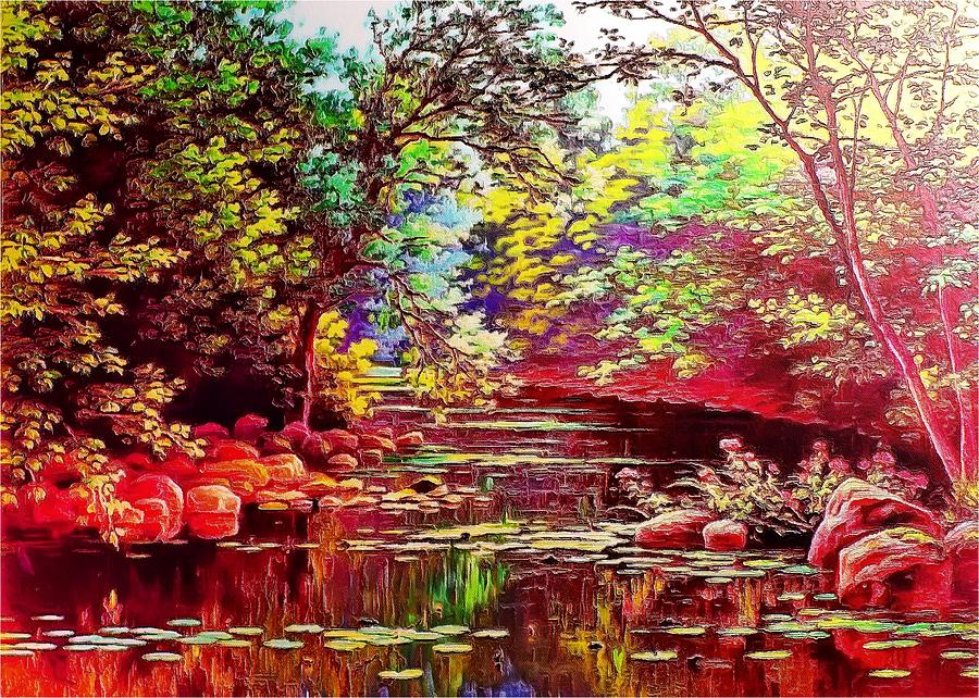 Rocky Rainbow River Digital Art by Charmaine Zoe
