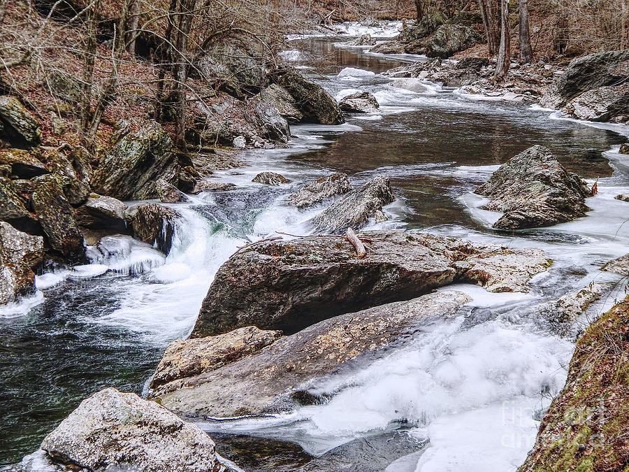 Rocky River In Winter Photograph by Phil Perkins