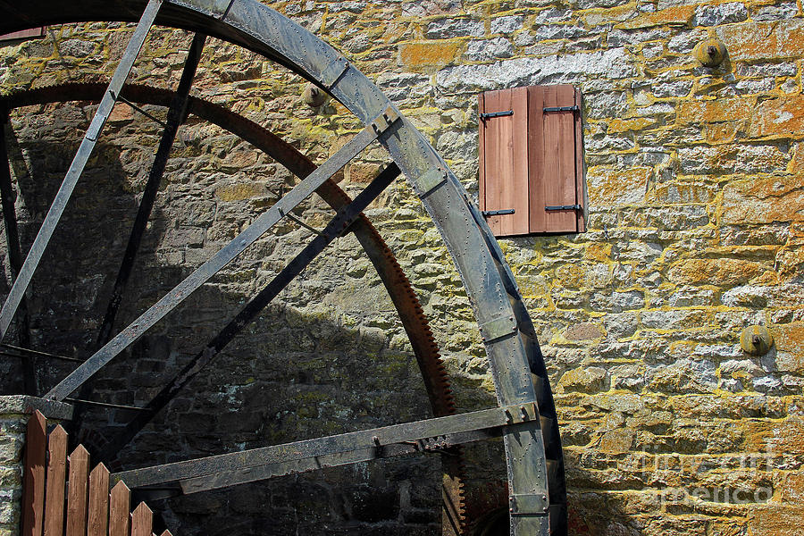 Rocky Run Grist Mill Wheel Photograph by Karen Adams