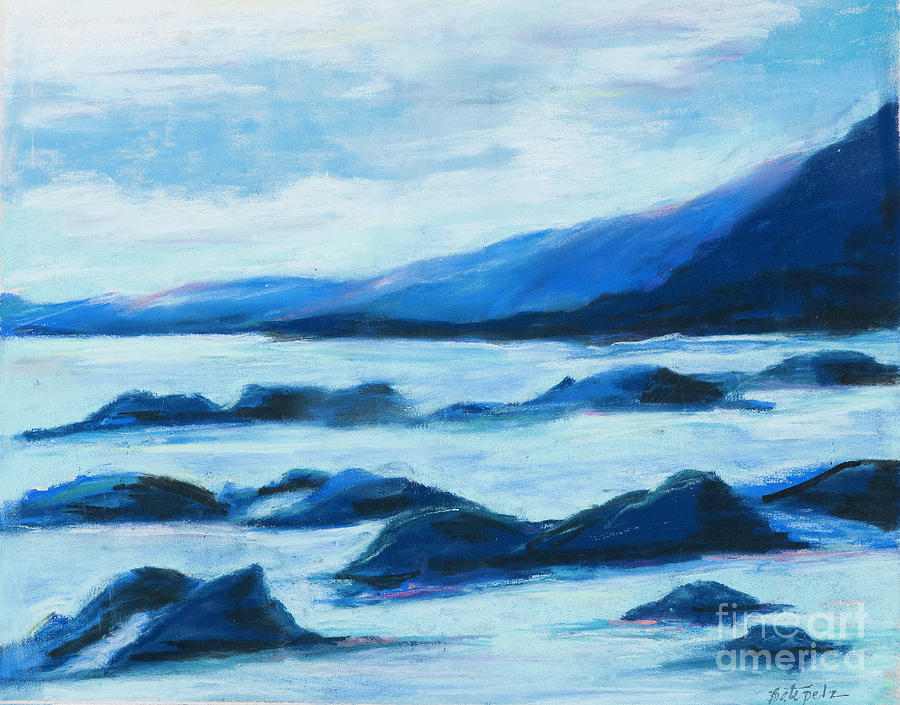 Rocky Scene with Water Painting by Pati Pelz