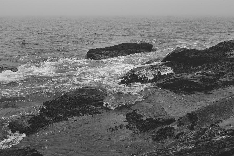 Rocky Seascape On A Foggy Day Photograph by Andrew Pacheco