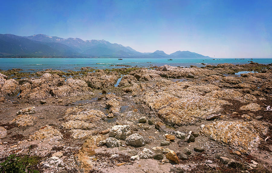Rocky Shore Kaikoura New Zealand Photograph by Joan Carroll