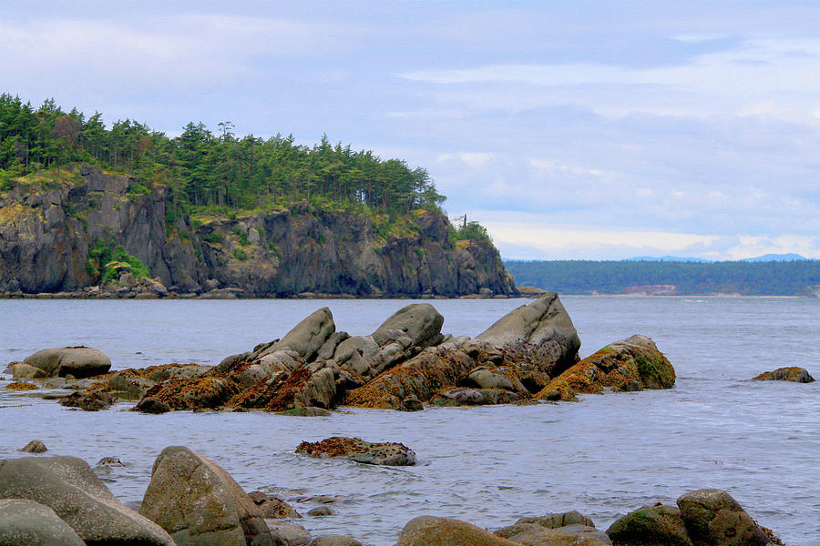 Rocky Shore of Orcas Island Photograph by Art Block Collections
