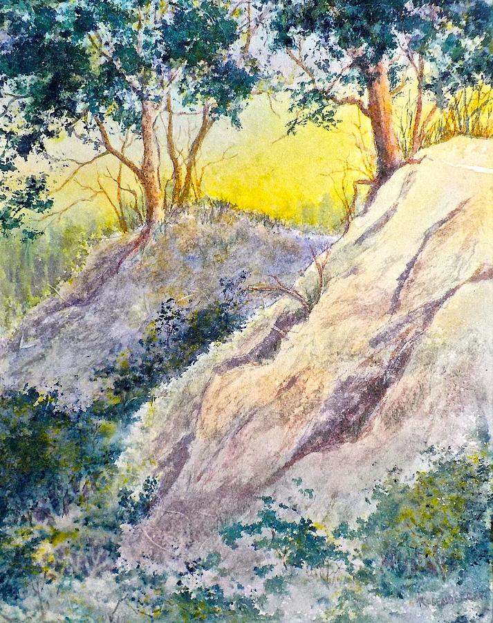 Rocky Slope Painting by Carolyn Rosenberger