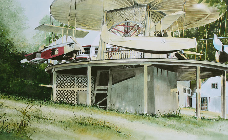 Rocky Springs Airplane Ride Painting by Denny Bond