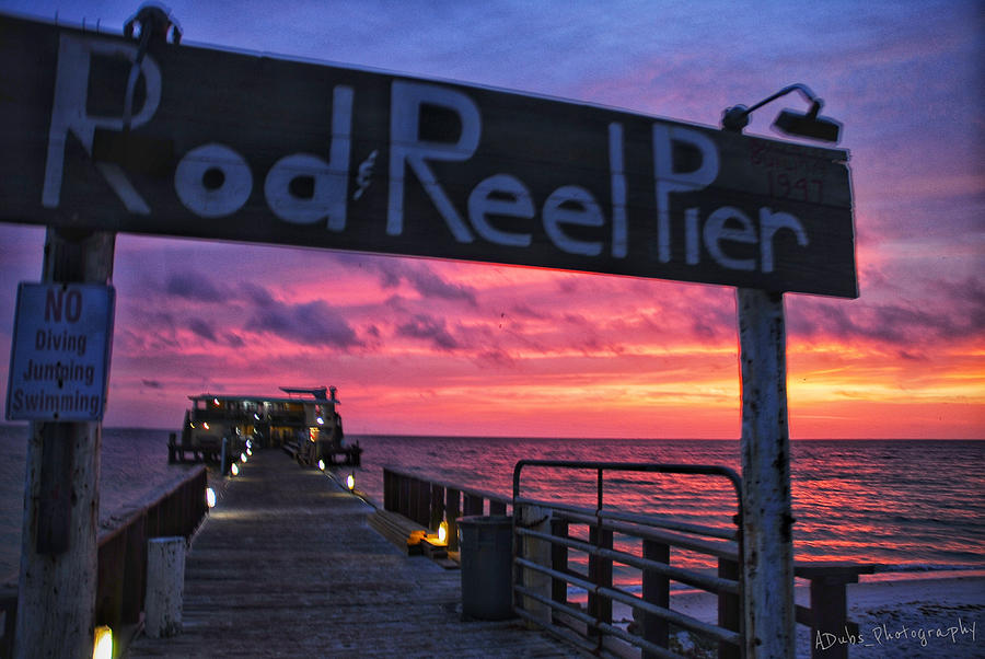 Rod and Reel Pier Sunrise by Allen Williamson