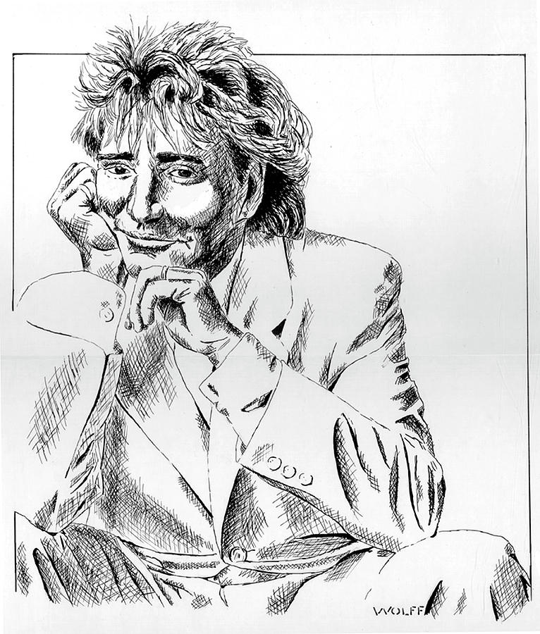 Rod Stewart Drawing