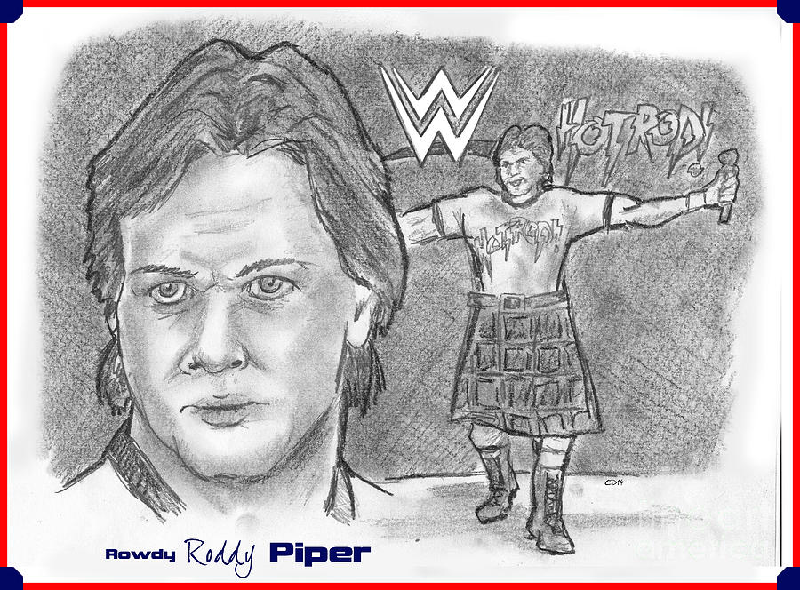 Roddy Piper Drawing by Chris DelVecchio