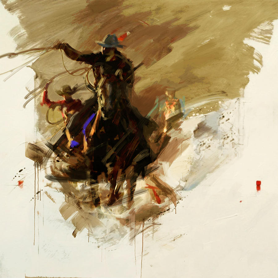 Rodeo 13 Painting by Maryam Mughal