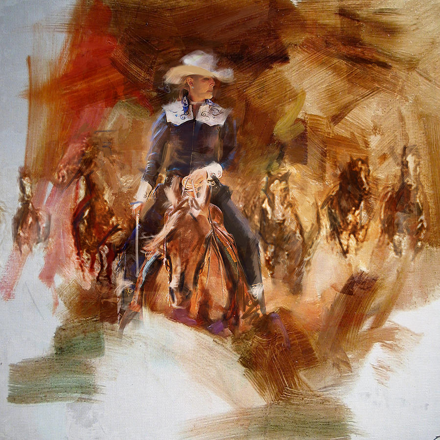 Austin Painting - Rodeo 26 by Maryam Mughal