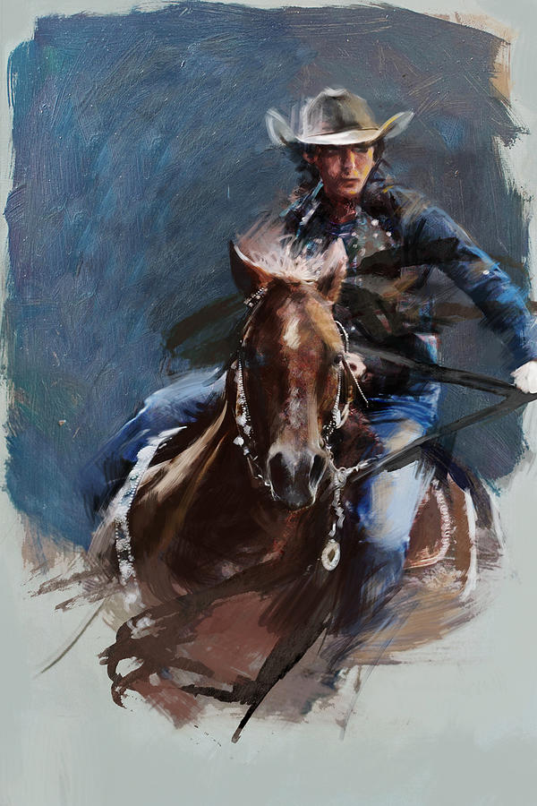 Rodeo 34 Painting by Maryam Mughal