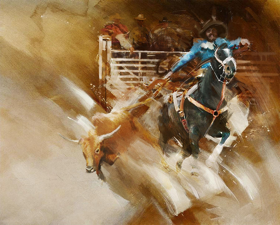 Rodeo 35 Painting by Maryam Mughal