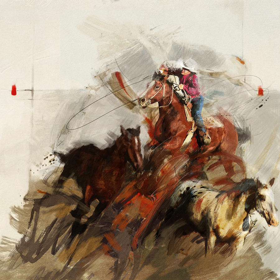 Rodeo 37 Painting by Maryam Mughal
