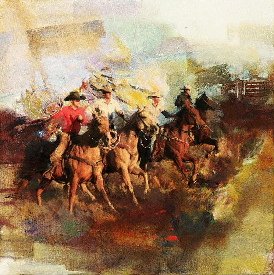 Austin Painting - Rodeo 39 by Maryam Mughal