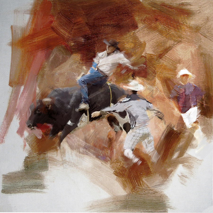 Rodeo 40 Painting by Maryam Mughal