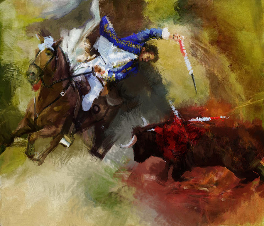 Rodeo 43a Painting by Maryam Mughal