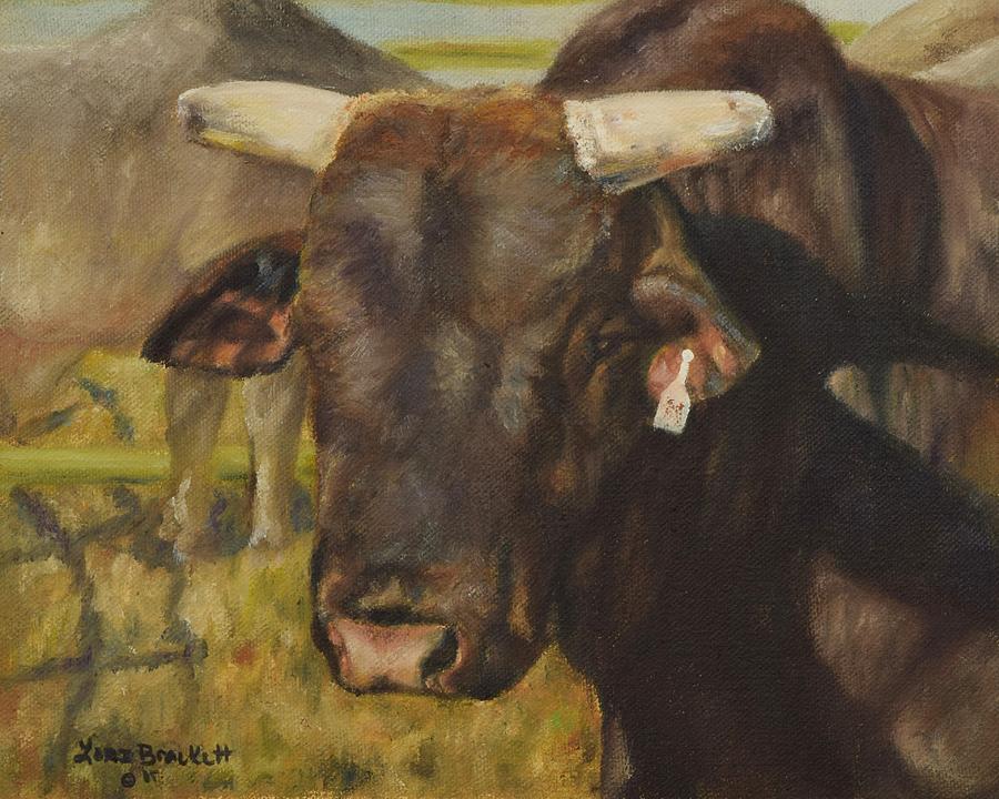 Rodeo Bull 9 Painting by Lori Brackett